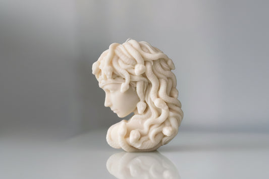 Medusa Kerze Natur Schlangenhaar