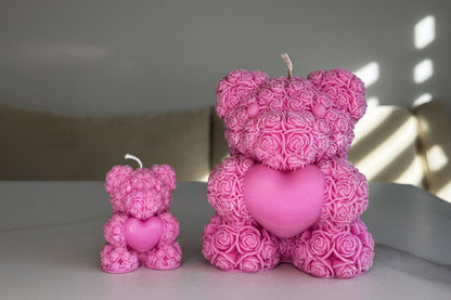 Teddybär Kerze aus Sojawachs