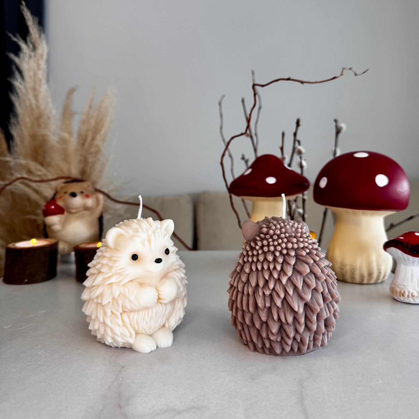 Igel Kerze aus Sojawachs
