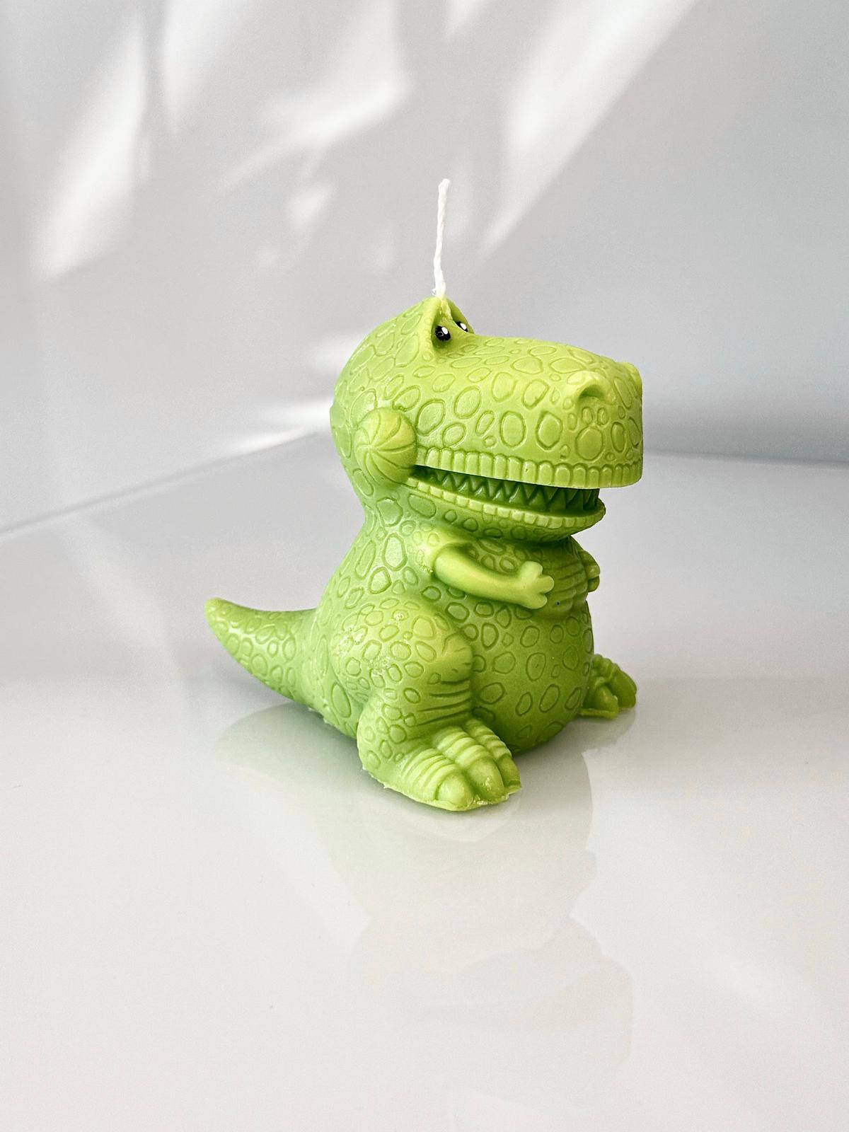 Dinosaurier Kerze aus Sojawachs