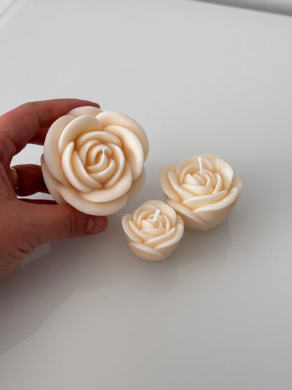 Rosenkerze  3er Set