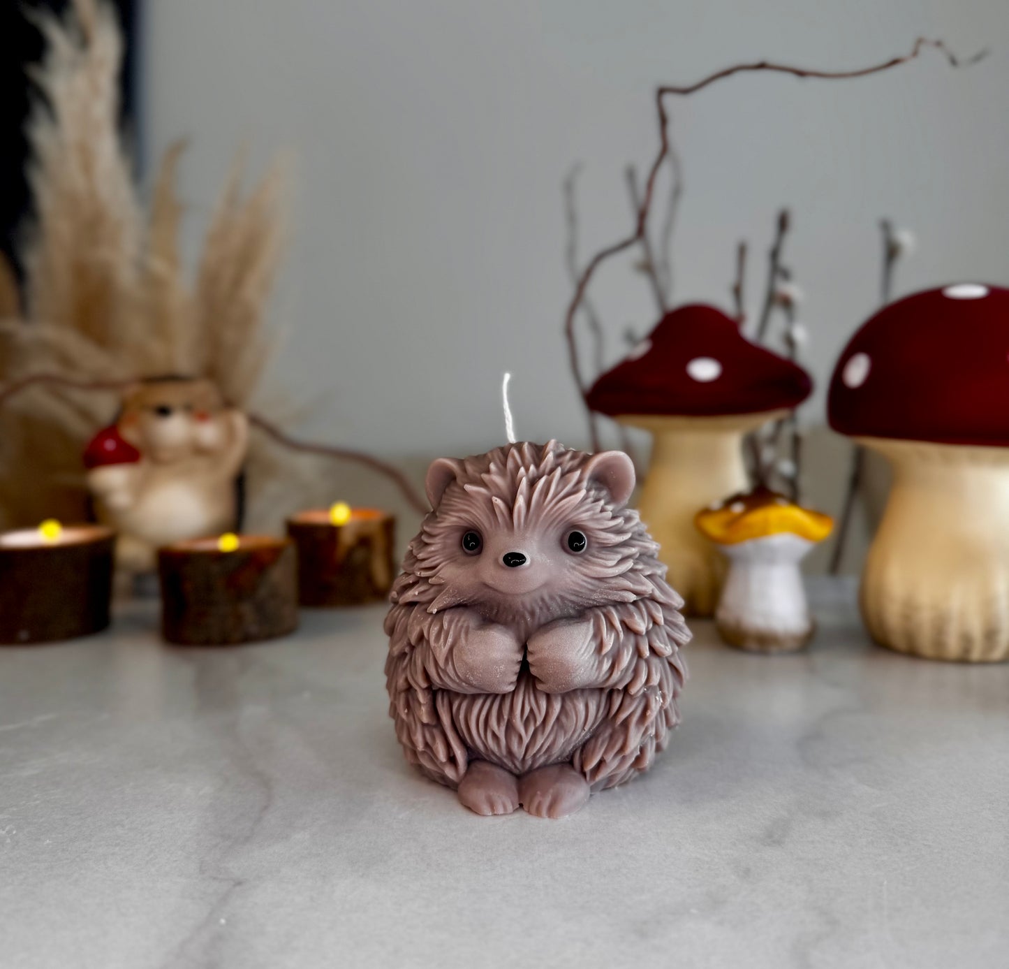 Igel Kerze aus Sojawachs