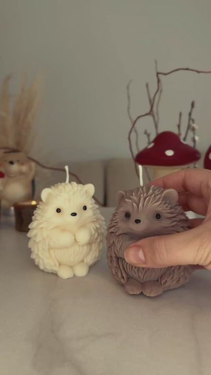 Igel Kerze aus Sojawachs